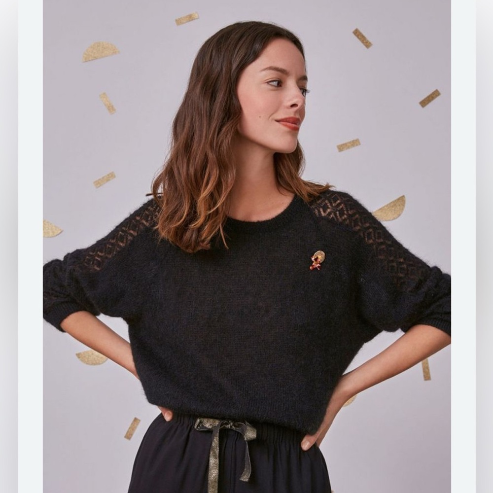 🇫🇷Des Petits Hauts Babylon Sweater Black XS/T0